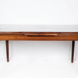 Dining table in rosewood with extension, of Danish design by Ellegaards Furniture, 1960s