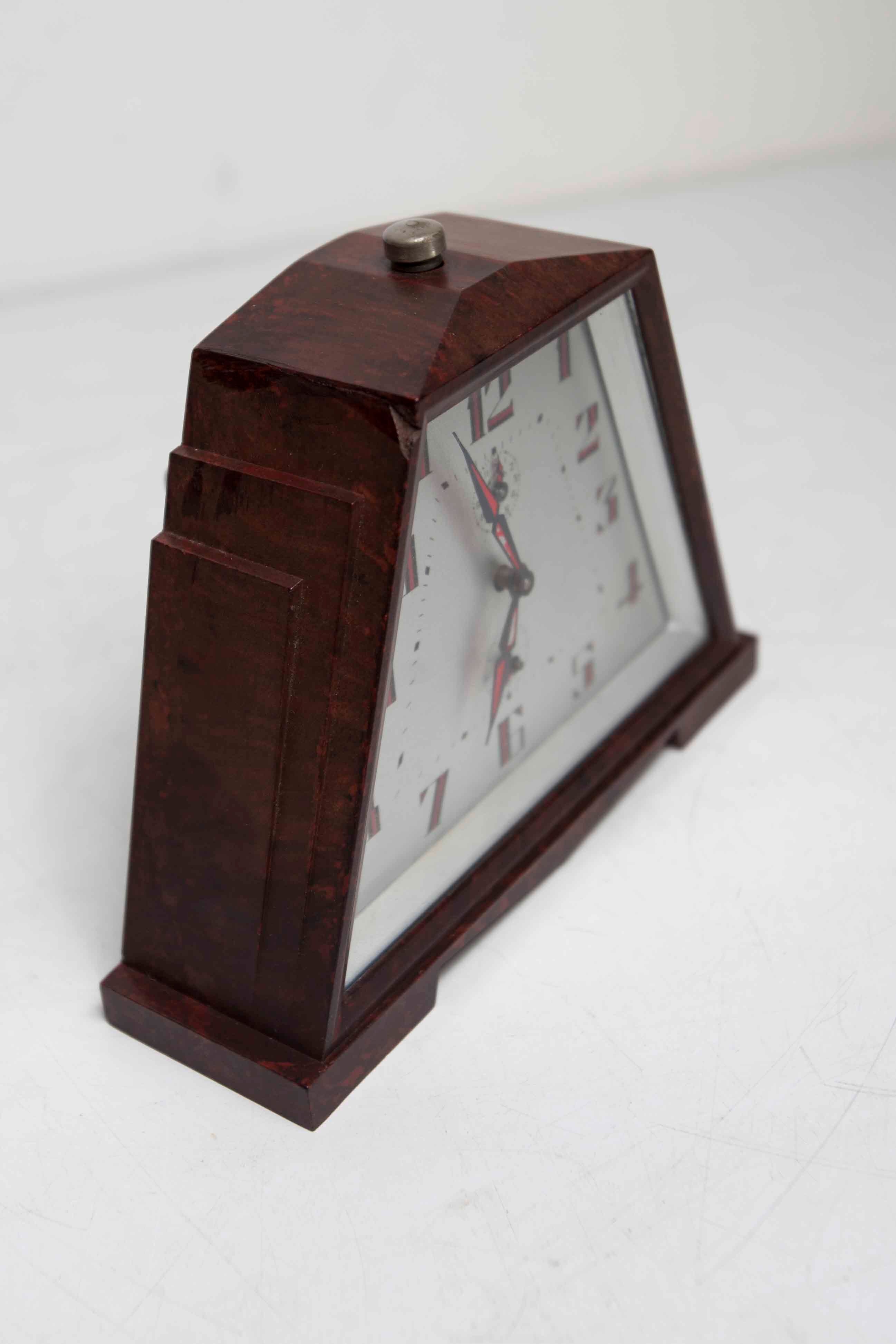 Alarm clock Mechanical clock Japy 1930 bakelite