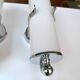 Opaline and chrome wall lights from the 1970s.