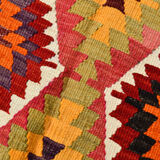 5x7 bold colorful kilim rug, 155x220cm
