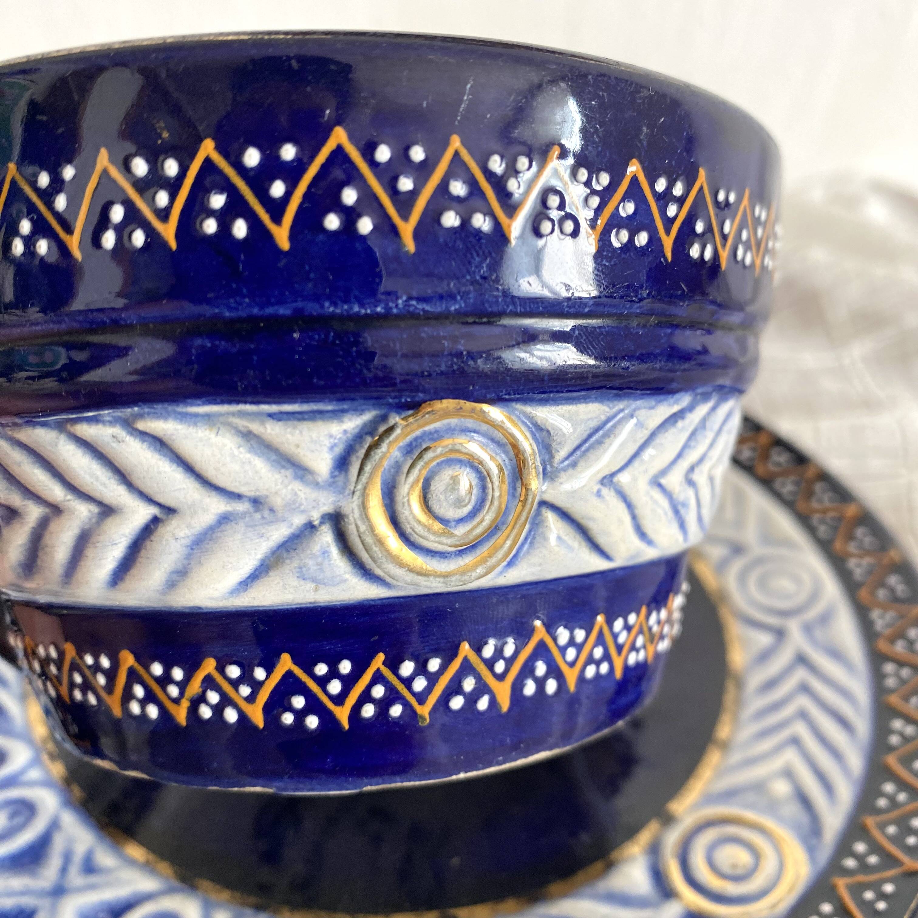 Large HB Quimper cup with saucer