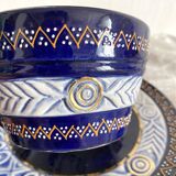 Large HB Quimper cup with saucer