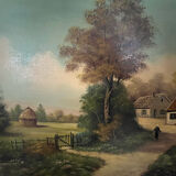 Tableau : huile sur toile
