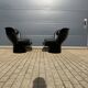 2x Joe Colombo Elda Longhi chair black on black, showroom condition!