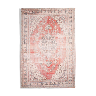 8x12 distressed red antique vintage rug 362x251cm