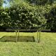 Vintage design dining table in smoked glass & chrome metal
