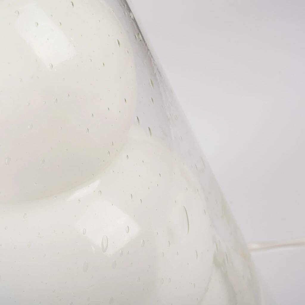 Original glass table lamp triplex opal