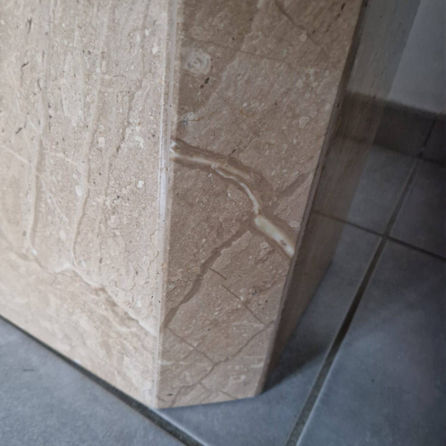 Travertine coffee table