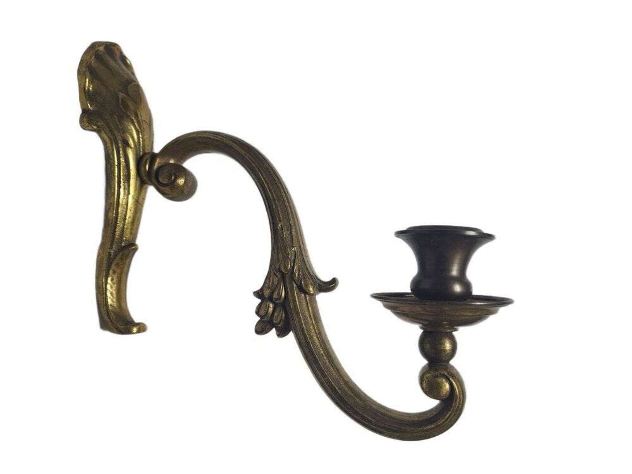 Classicist bronze wall lamp, Poland, 1900s