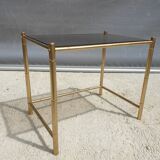 Coffee table bamboo smoked glass