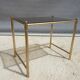 Table basse bambou verre fumé