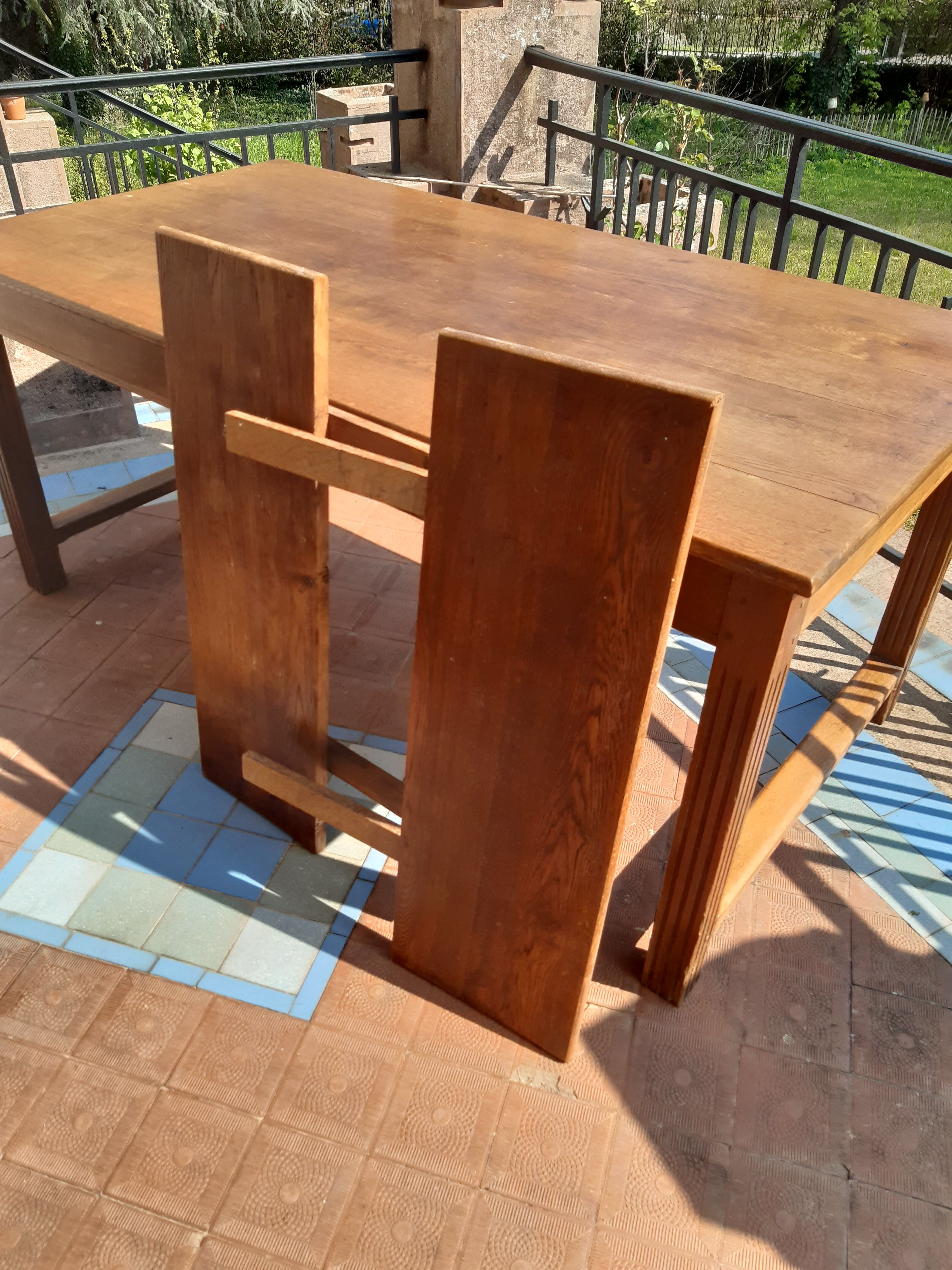 Large oak table circa 1940
