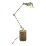 Table lamp jielde 2 arms on wooden base