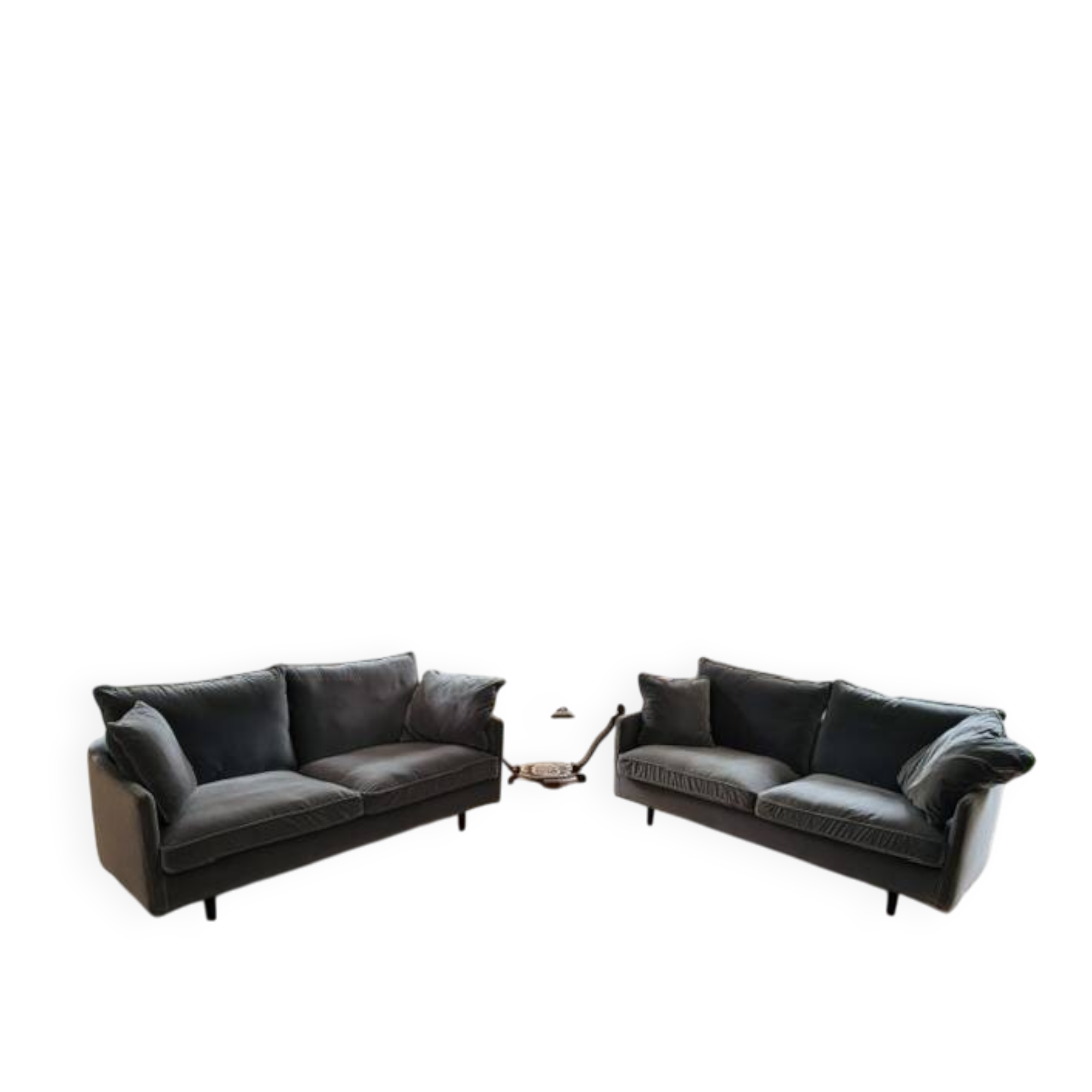 SITS Julia sofa pair – Dedar Silver velvet – excellent condition
