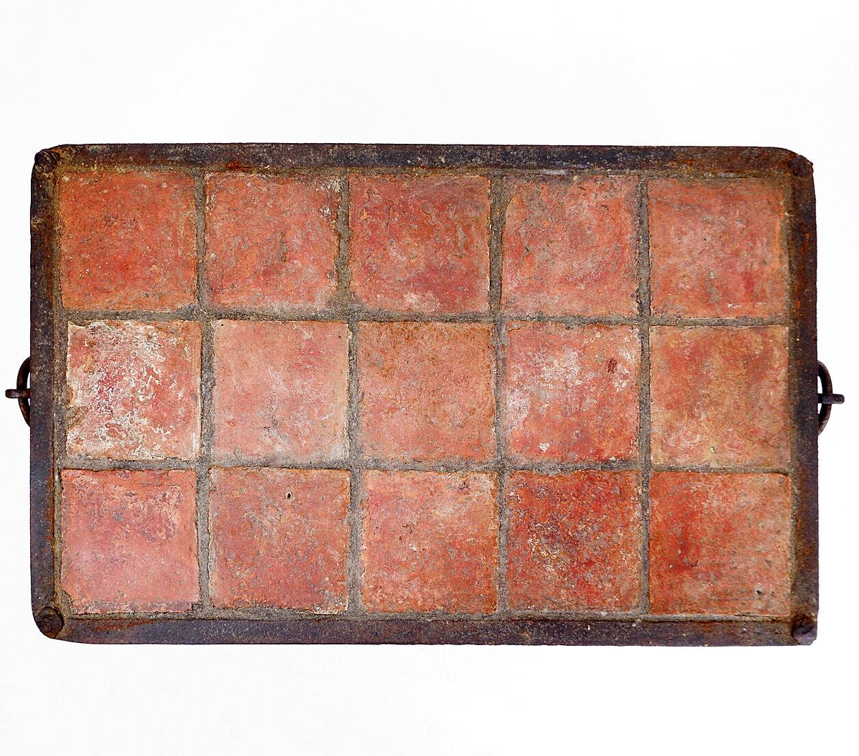 Brutalist Spanish Iron and Tile Coffee Table - circa 1920s