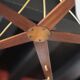 Teak and opaline pendant light, Scandinavian ceiling lamp, vintage wooden pendant with 5 lights, decor.