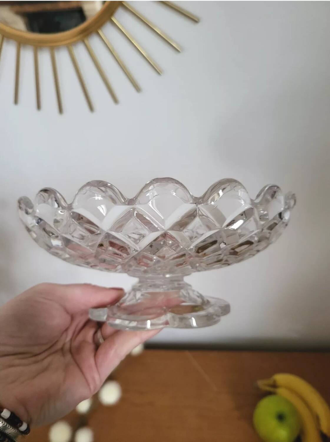 Baccarat Fruit Bowl Compotier In Molded Crystal