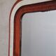 Miroir Louis Philippe H112xL76 laque bordeaux blanc crème