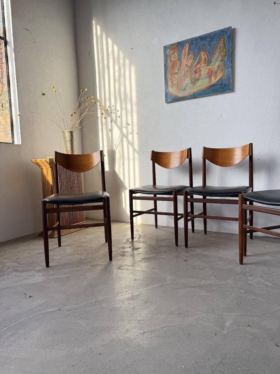Set 4 chaises italiennes Gianfranco Frattini