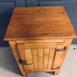 Vintage refrigerator 1930s/1940s, oak wood
