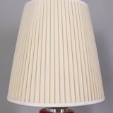 VINTAGE 1970S RED CERAMIC TABLE LAMP, ITALIAN DESIGN