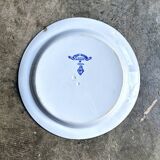 Plat rond en terre de fer, service "Drouot"