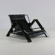 Seventies leather grasshopper lounge object by Sonja Wasseur