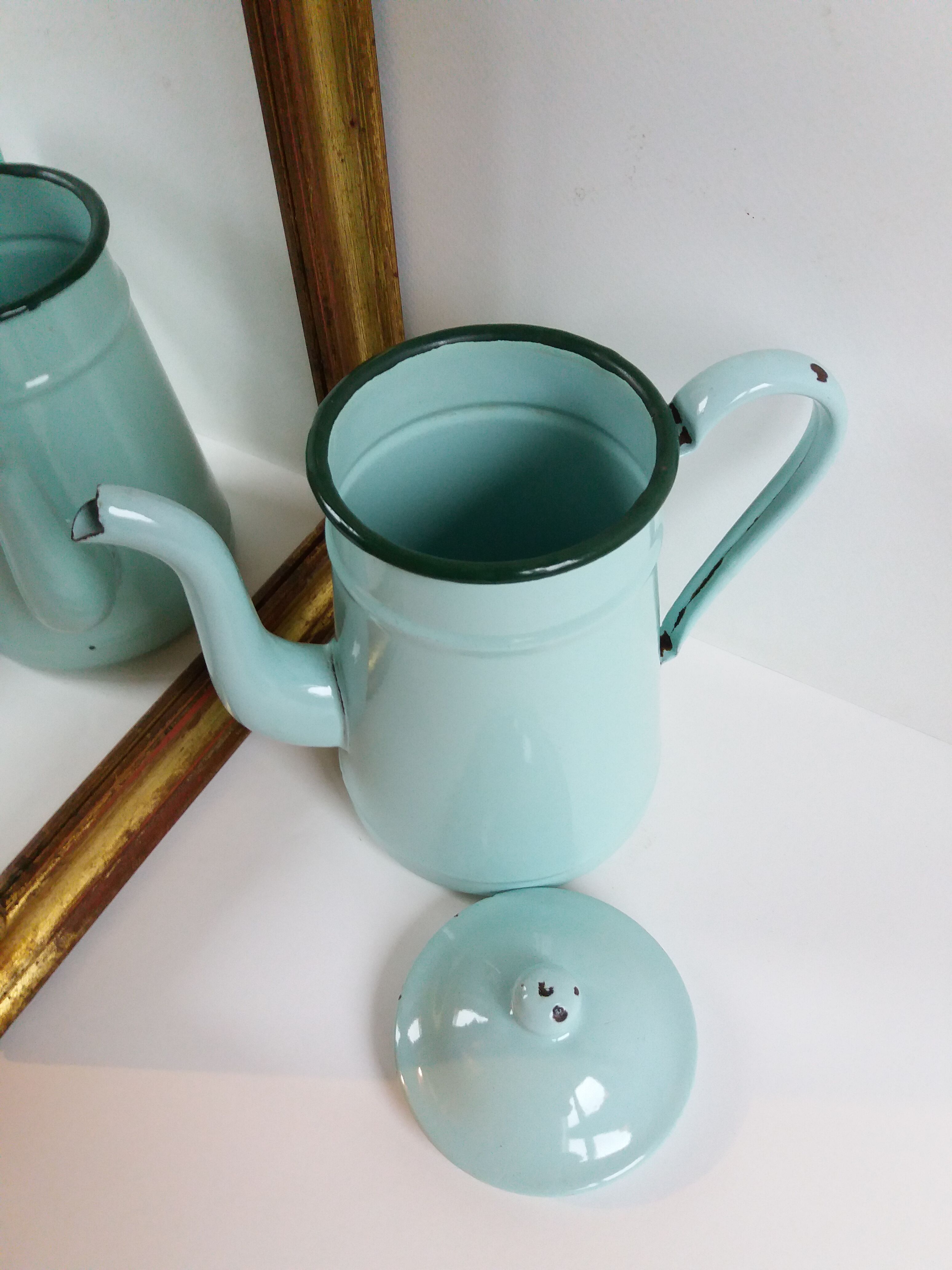 Water green enamelled coffee maker