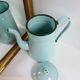 Cafetière émaillée vert d'eau