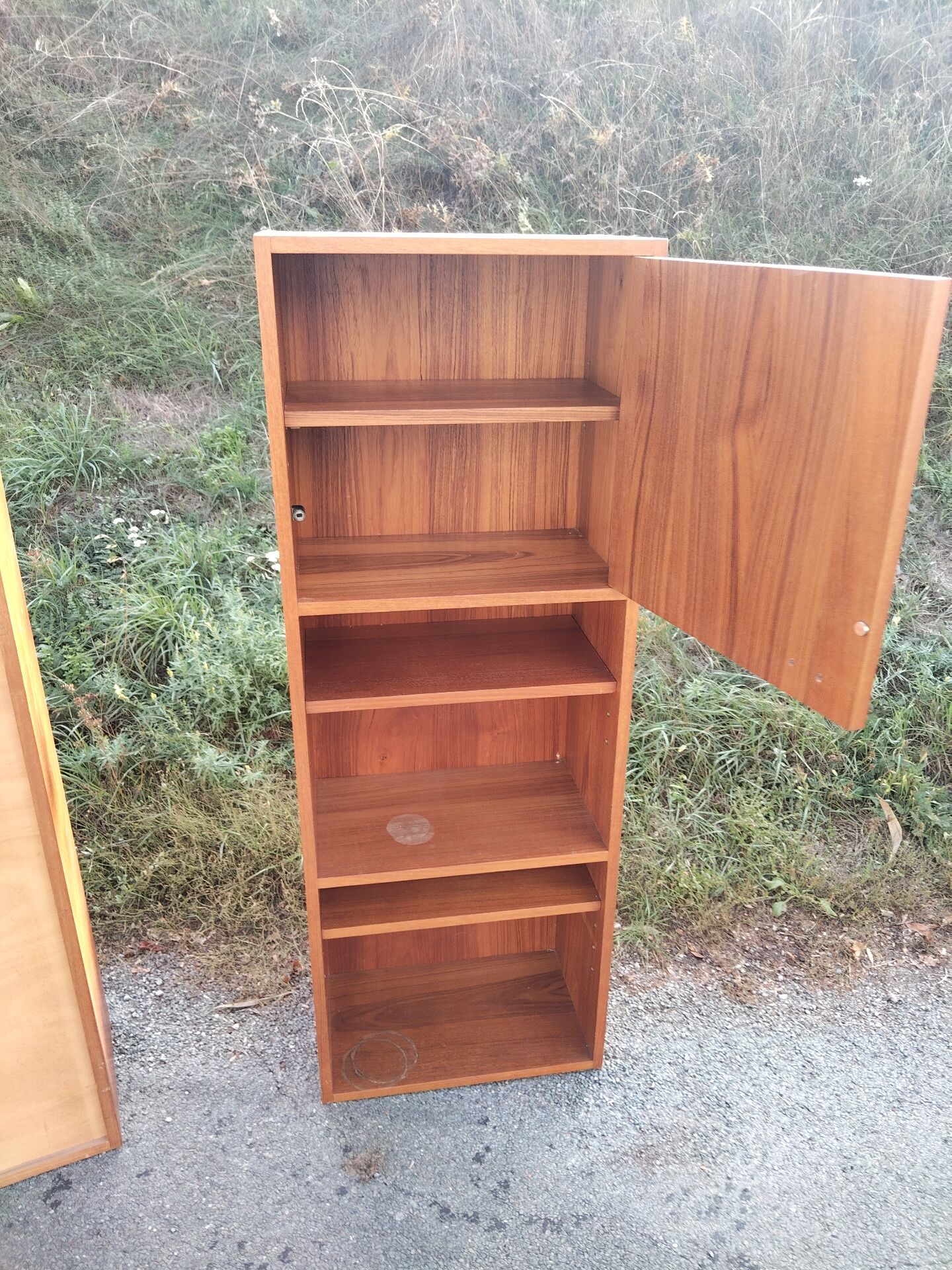 Pair of vintage column bookshelves from the 60s-70s Scandinavian style.