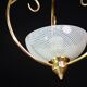 Rare et élégante suspension en verre de Murano Venini Reticello, années 1950