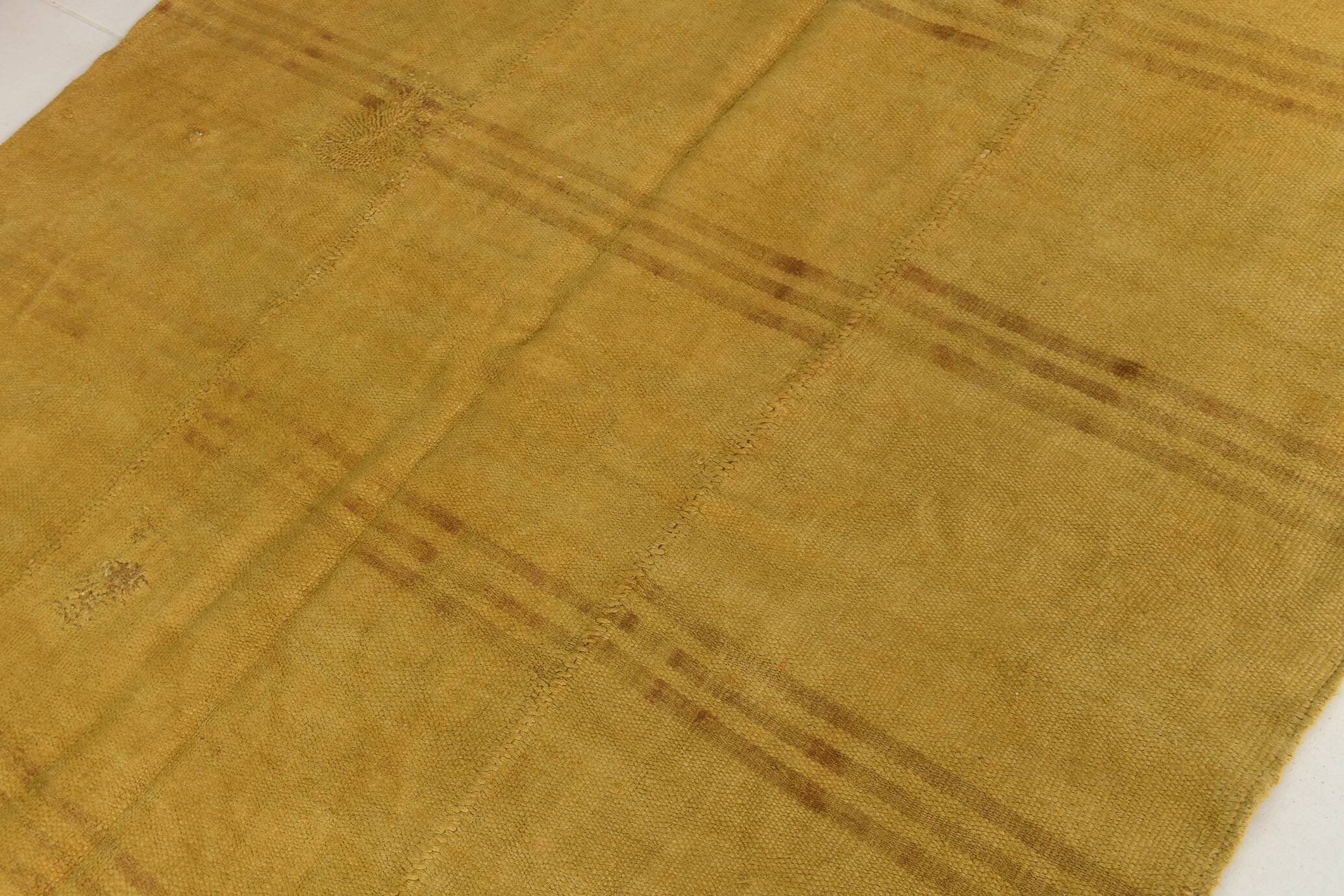6x9 Mustard Yellow Handwoven Kilim Rug, Area Rug For Home Decor, 168x270 Cm