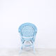 Nordic blue braided rattan armchair