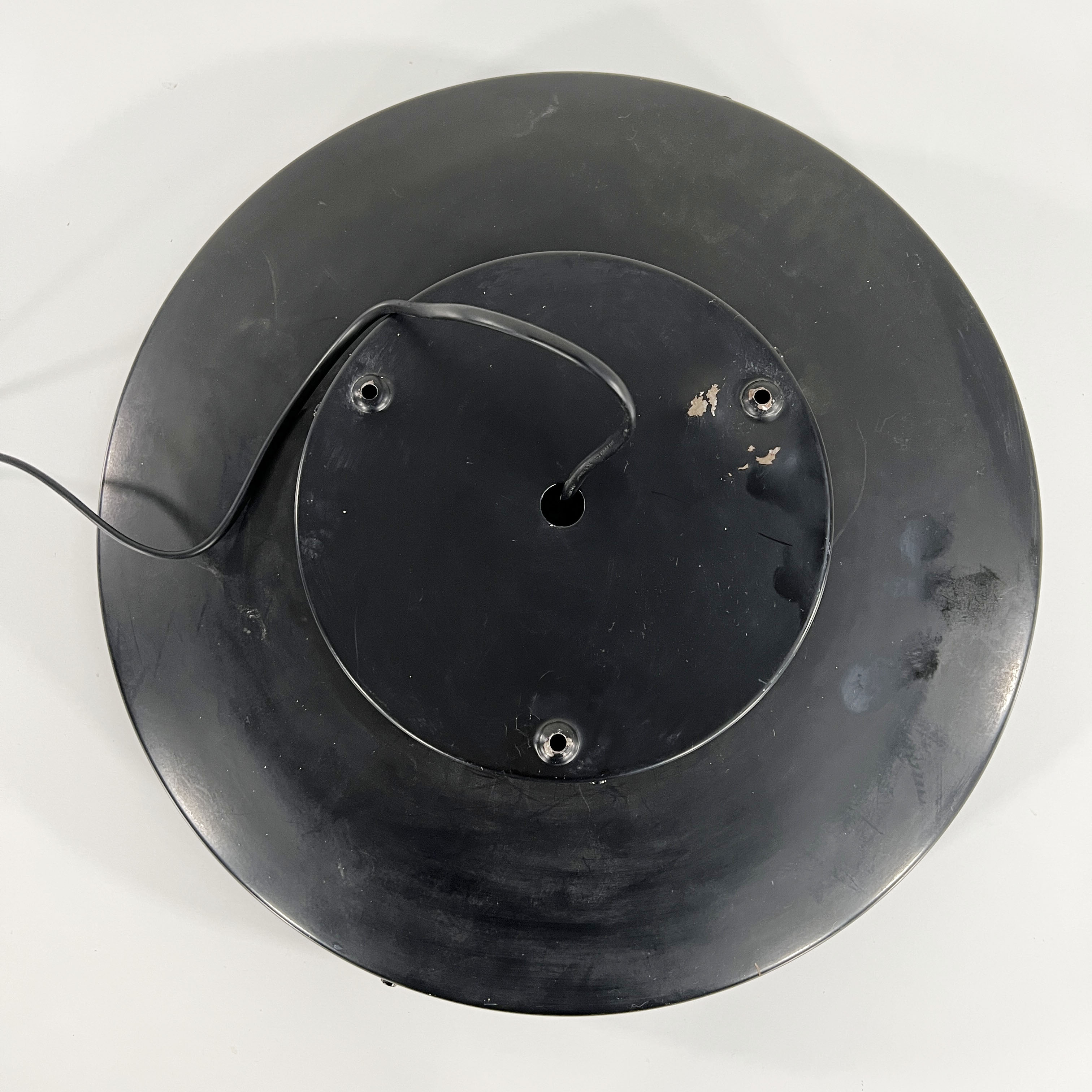 Postmodern wall lamp or ceiling lamp in metal and silver glass, 1980