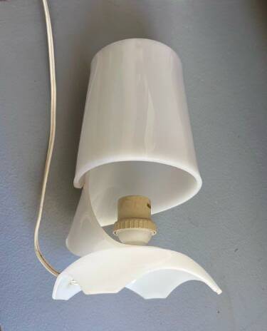 Small bedside lamp ribbon 60s 70s