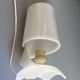 Small bedside lamp ribbon 60s 70s