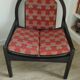 Paire de chauffeuses vintage Argos – Baumann – hêtre teinté brun