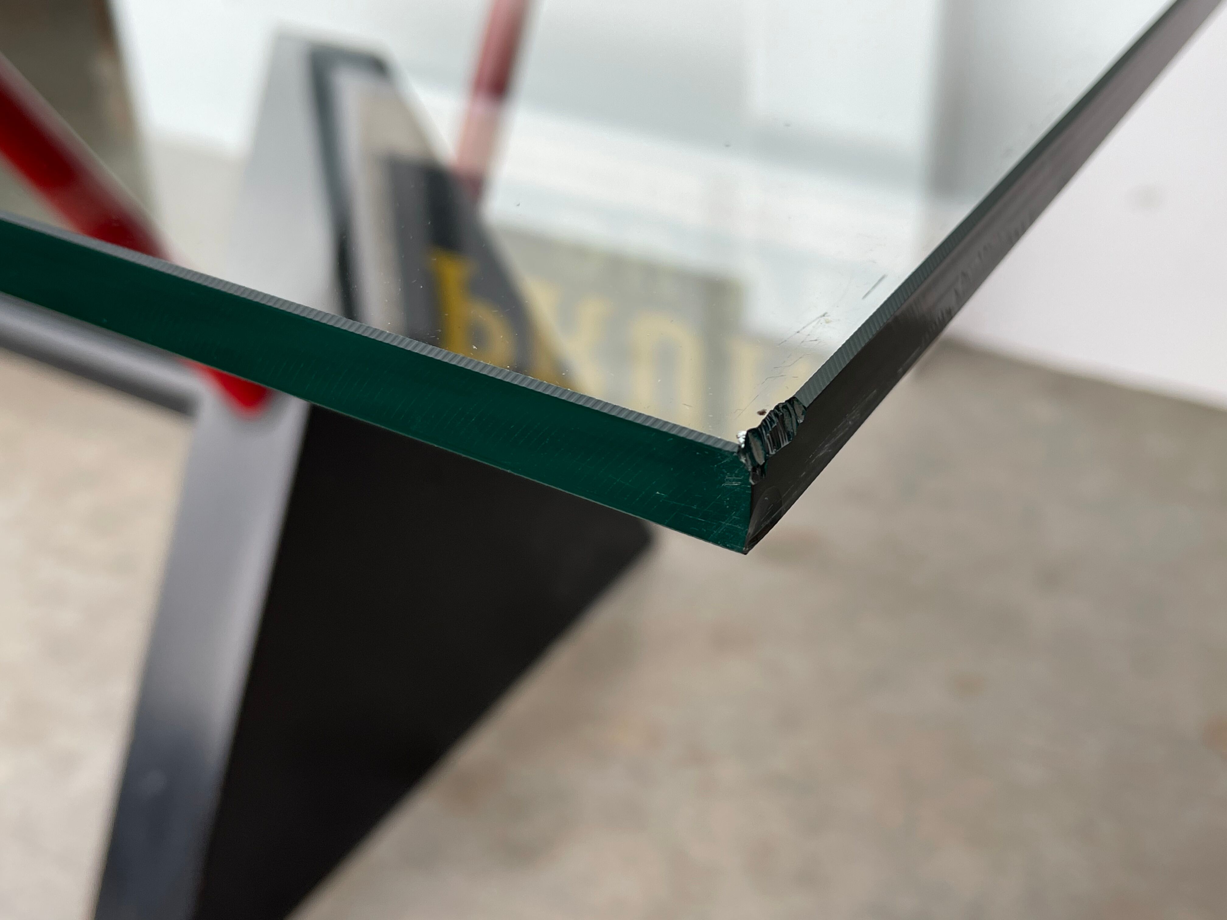 Modernist table / desk gigante zambusi boccato X seccose Memphis 1980