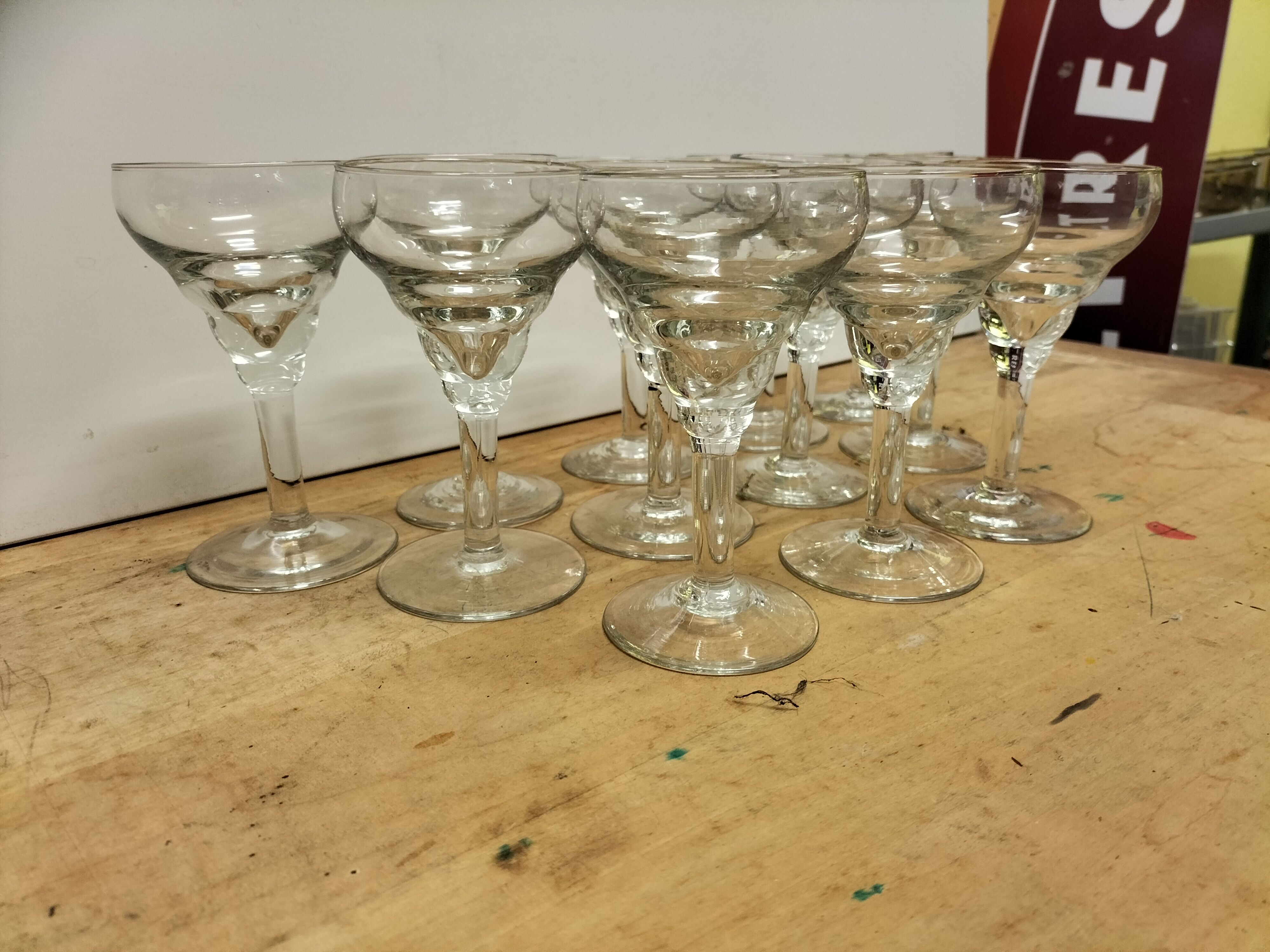 12 verres bistrot vintage