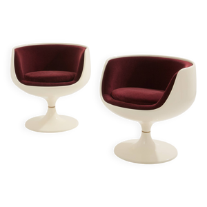 Eero Aarnio paire de - chaises velours