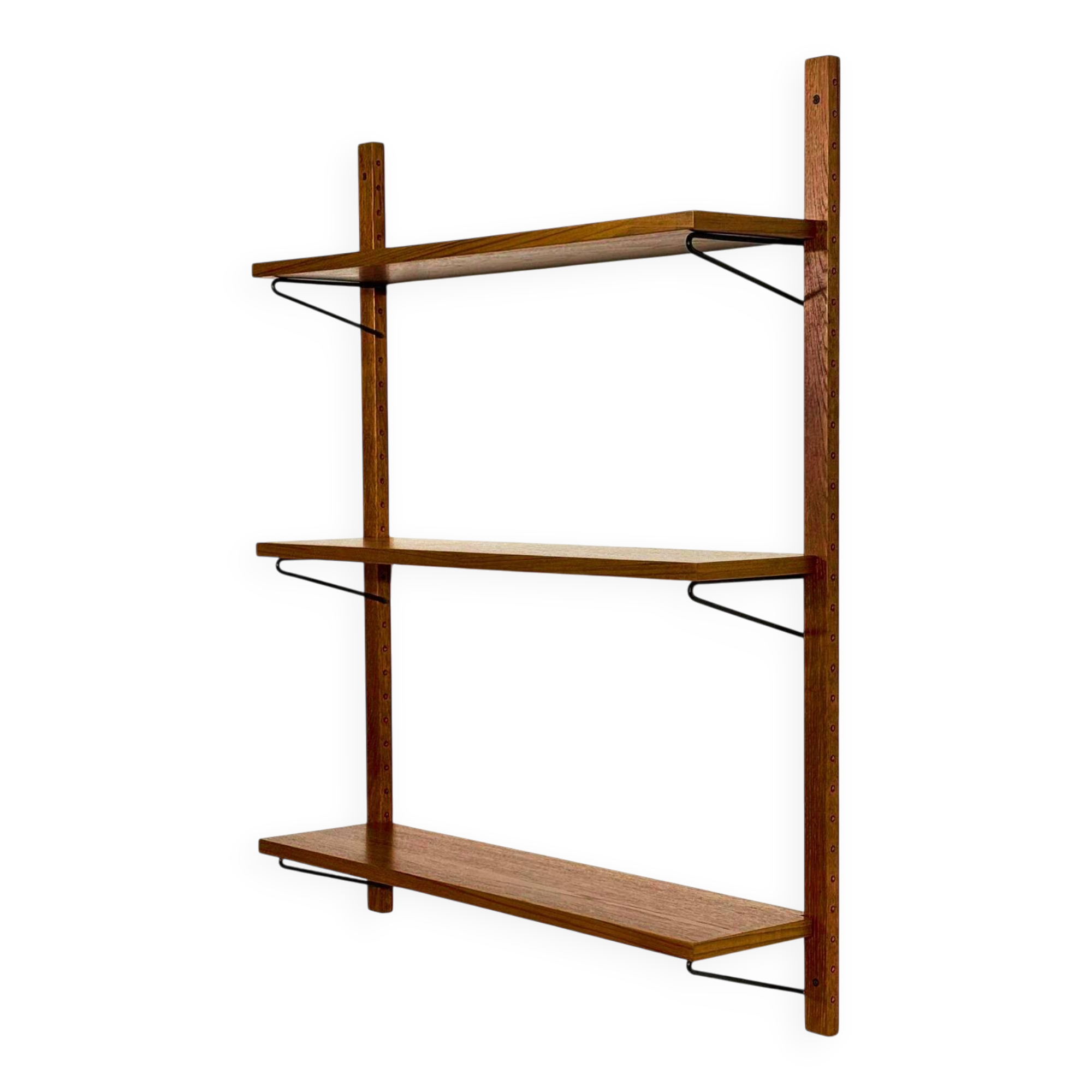 Danish Mid Century Teak Shelving System | Set of 3 Wall Shelves | Scandinav