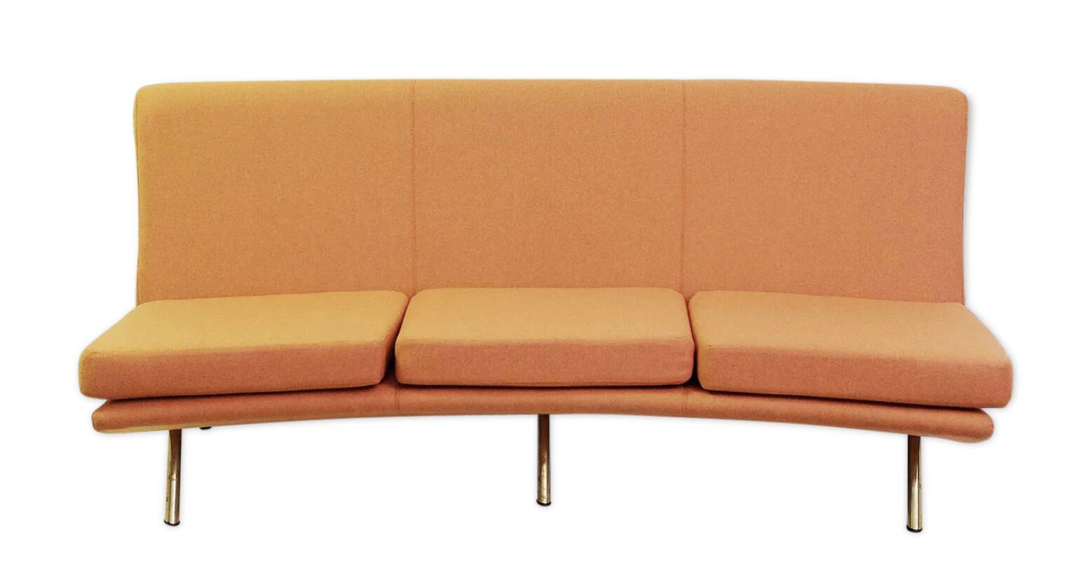 Triennale sofa by Marco Zanuso for Arflex, orange fabric, 1950s