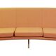 Triennale sofa by Marco Zanuso for Arflex, orange fabric, 1950s