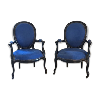 Pair of Napoleon III armchairs