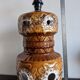 Vintage 70s ceramic floor lamp honey orange