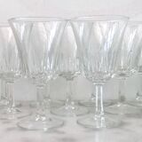 Set 11 vintage wine glasses