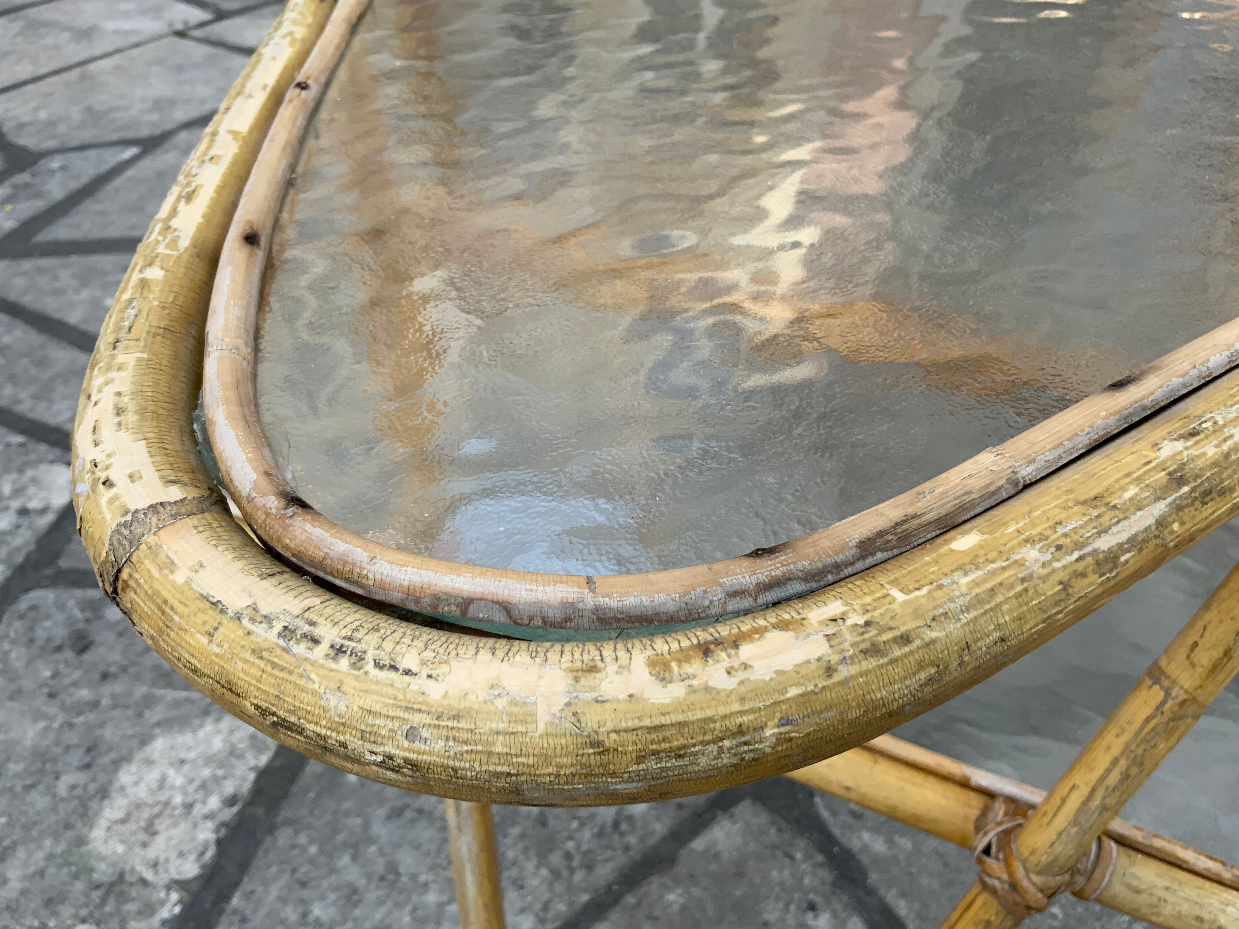 Vintage triangular coffee table