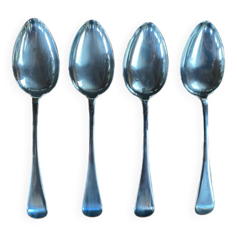 Set of 4 Dixon silver English spoons