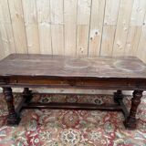 Louis XVI solid walnut dining table