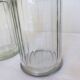 vintage glass and stainless steel sugar bowl